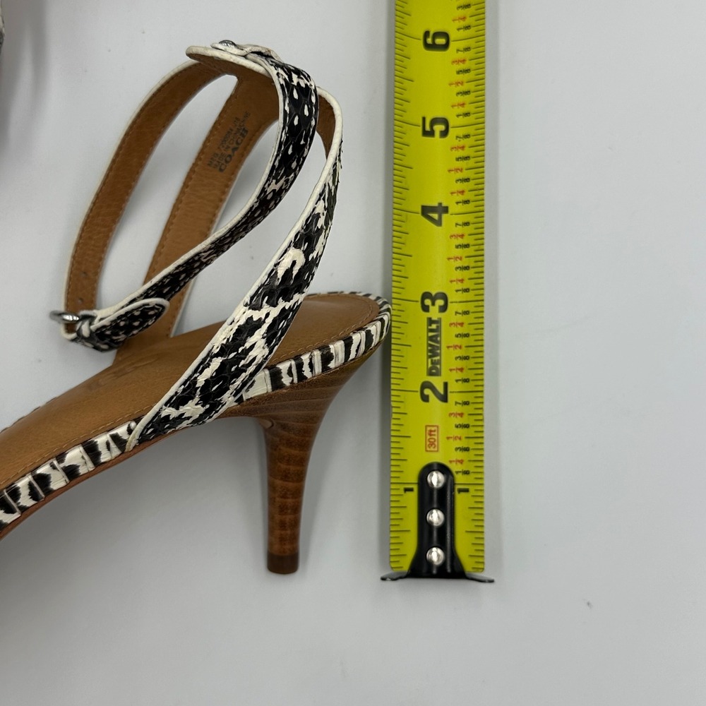 Coach Meg Land Snake Print Heels Y2K Designer Strappy Sandals Euro Chic wmns 9.5 - Picture 11 of 12